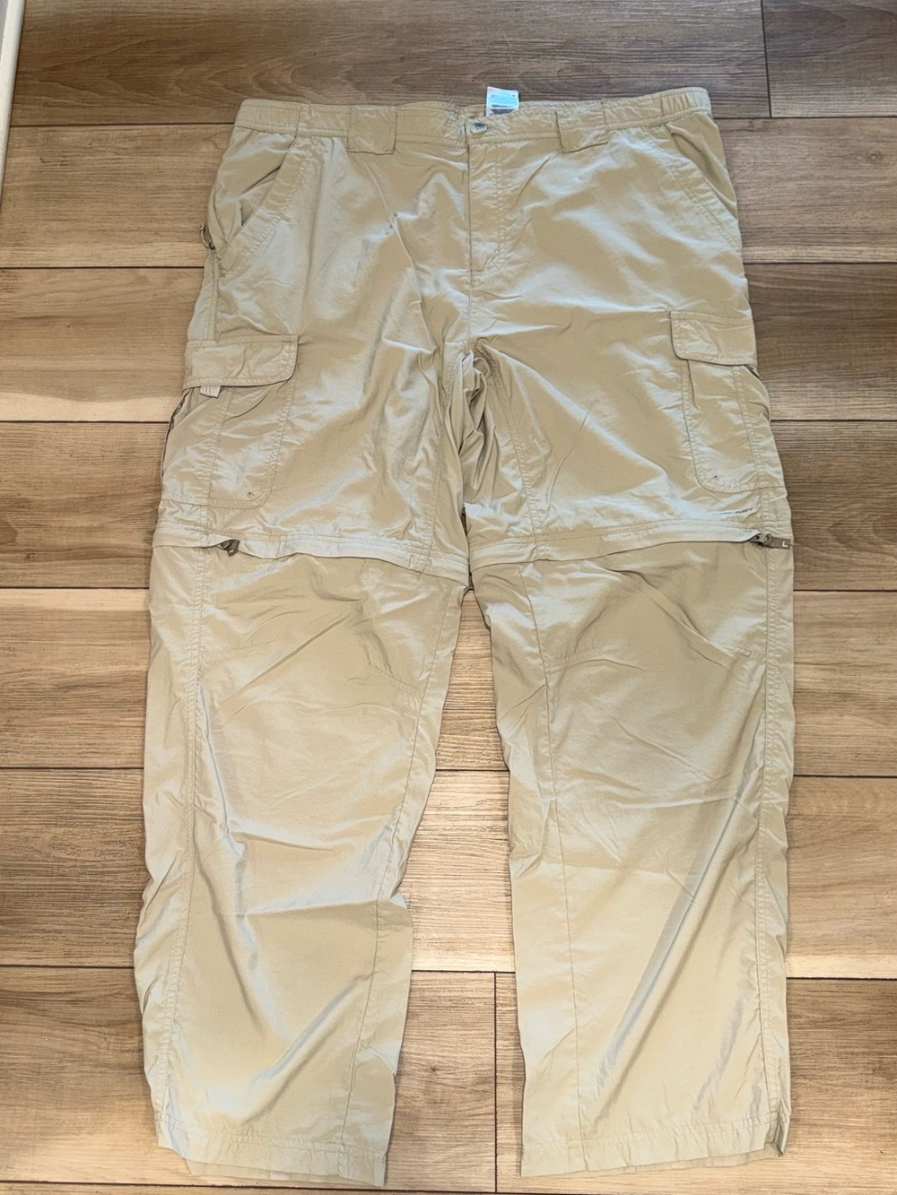Men's Convertible Cargo Pants in Tan - Lightweight Outdoor Travel Style
